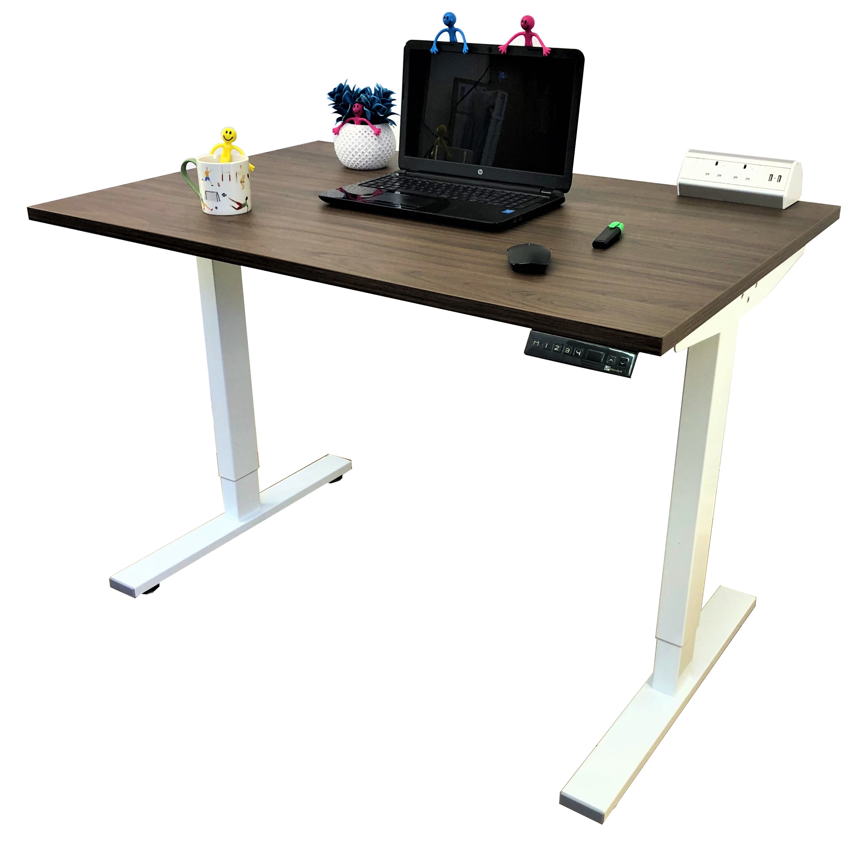 E1 Walnut Top Desks – 1200 x 700 x 25mm – Up Standesk