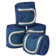 Weatherbeeta Fleece Bling Bandage (4 Pack) – Navy – Bandages & Leg Wraps – Saddlemasters Equestrian