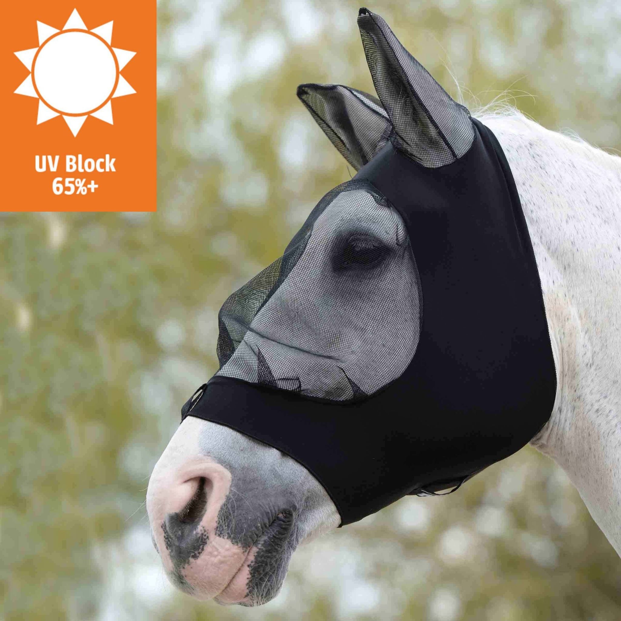 Weatherbeeta Stretch Eye Saver With Ears – Black Black – Small Pony – Fly Masks – Saddlemasters Equestrian