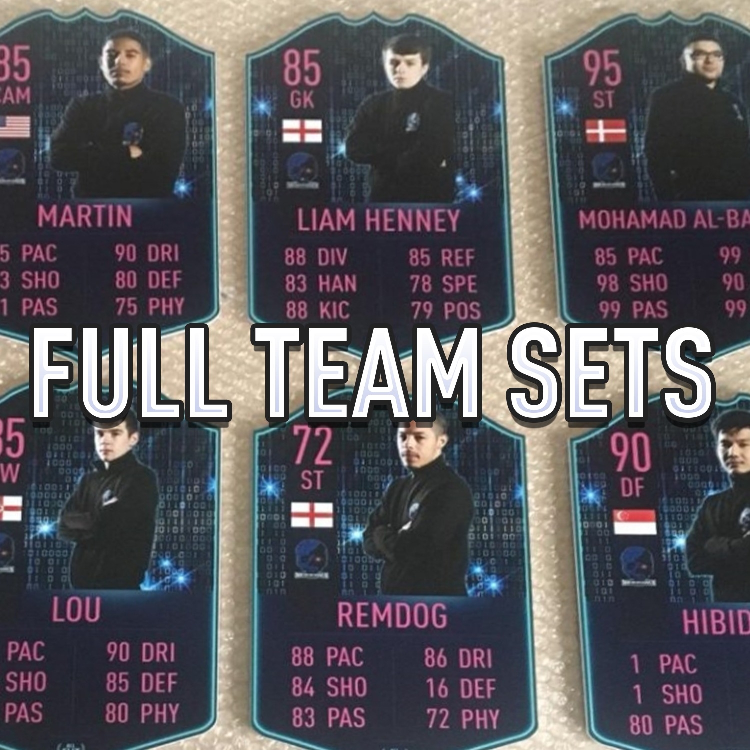 Full Team Set Cards – A4 | (21cm x 29.7cm) – Create FUT