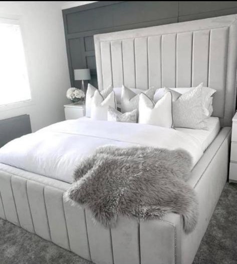 Panel border line – Small Double – 4FT – Solid Wood Frame – Upholstered – Standard 50” Headboard – Sleep World Furniture