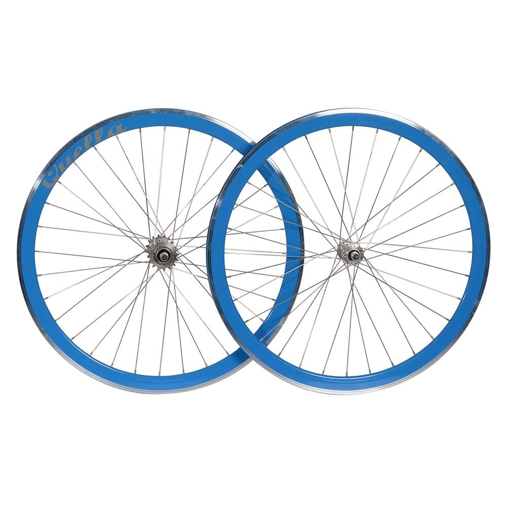 Royal Blue Wheelset – 40mm Deep-V 700c Complete – Double-Wall Alloy – Quella Bicycles
