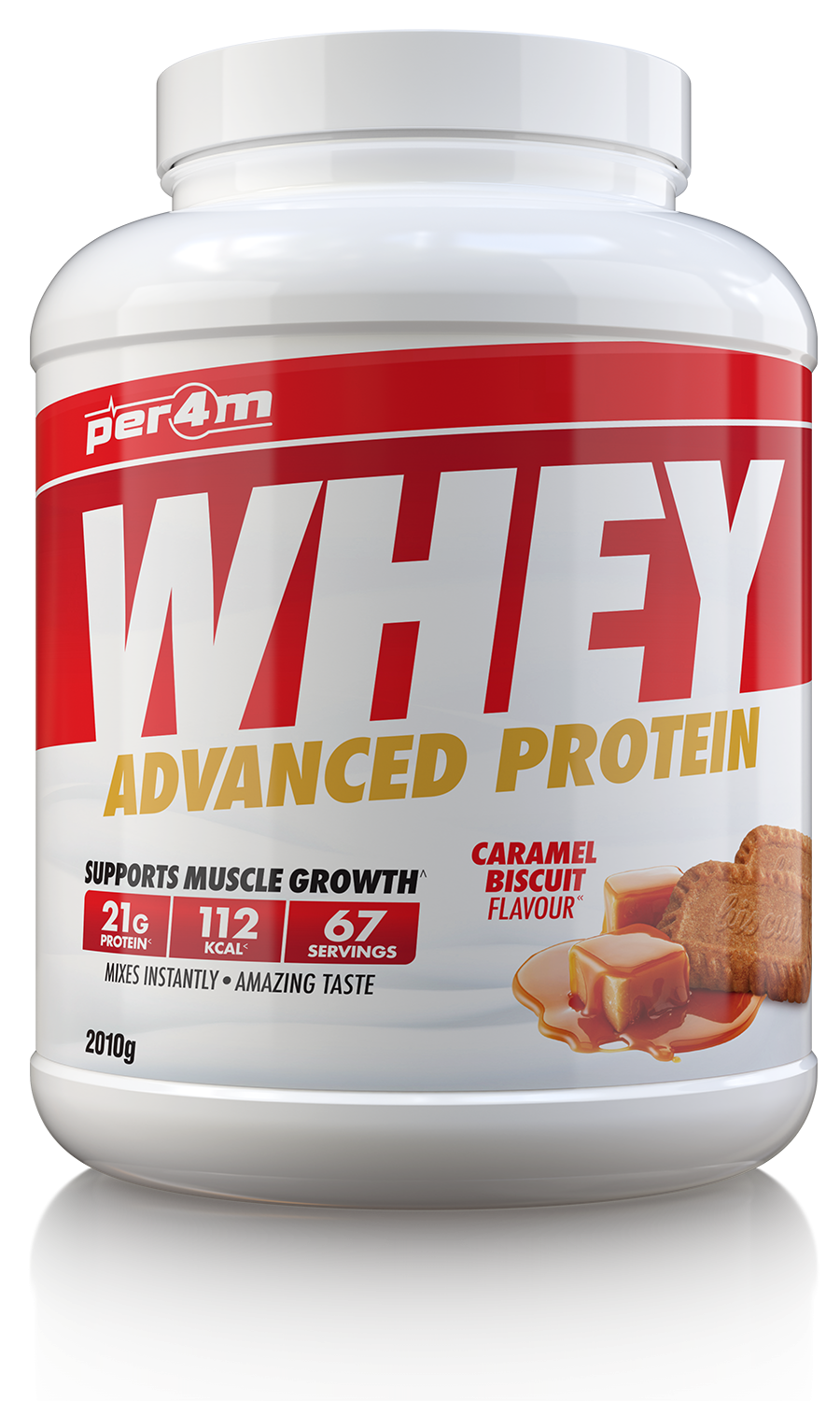 Per4m Whey Protein 67 Servings – Caramel Biscuit – Load Up Supplements