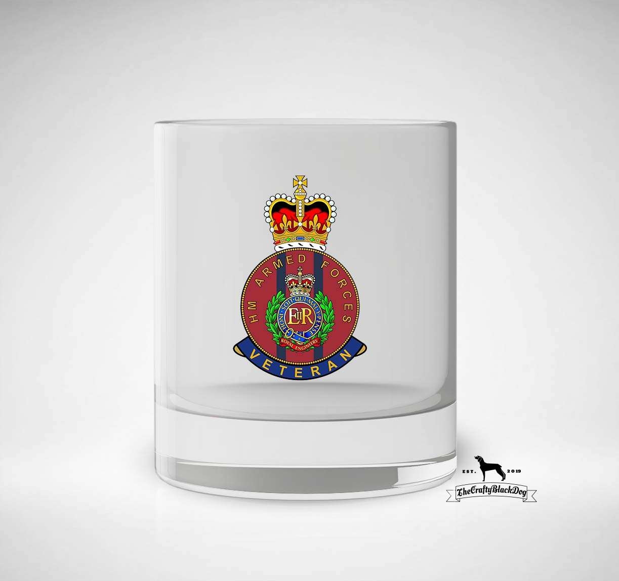 Royal Engineers – Veteran – Tumbler – Pair – Design 2 – Crafty Black Dog