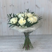 White Rose Flower Bouquet – Blooming Amazing