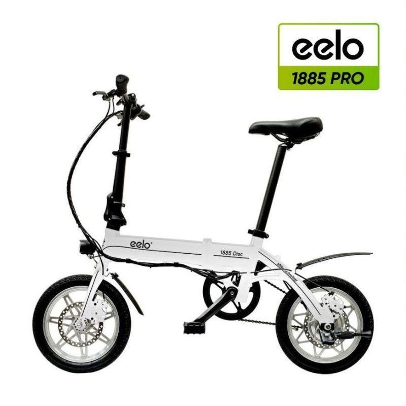 Eelo 1885 Disc Pro Folding Electric Bike 250w – White – Generation Electric