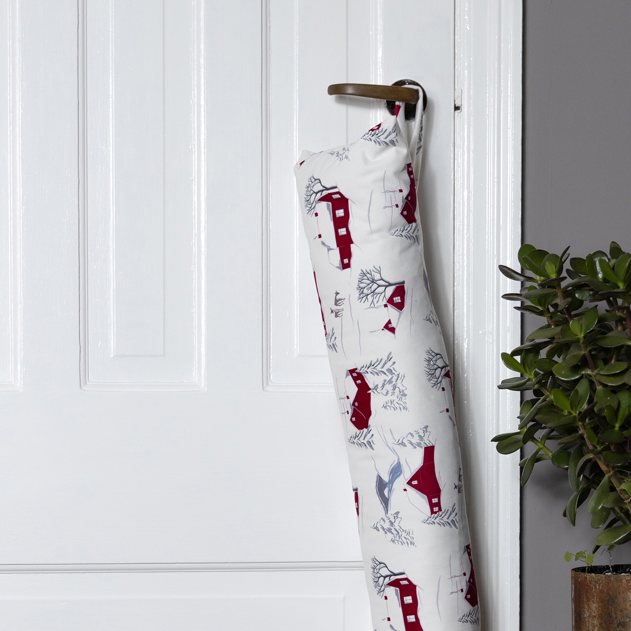 Celina Digby Luxury Velvet Christmas Draught Excluder – Winter Village (Available in 2 Sizes) Extra Large (110cm length)