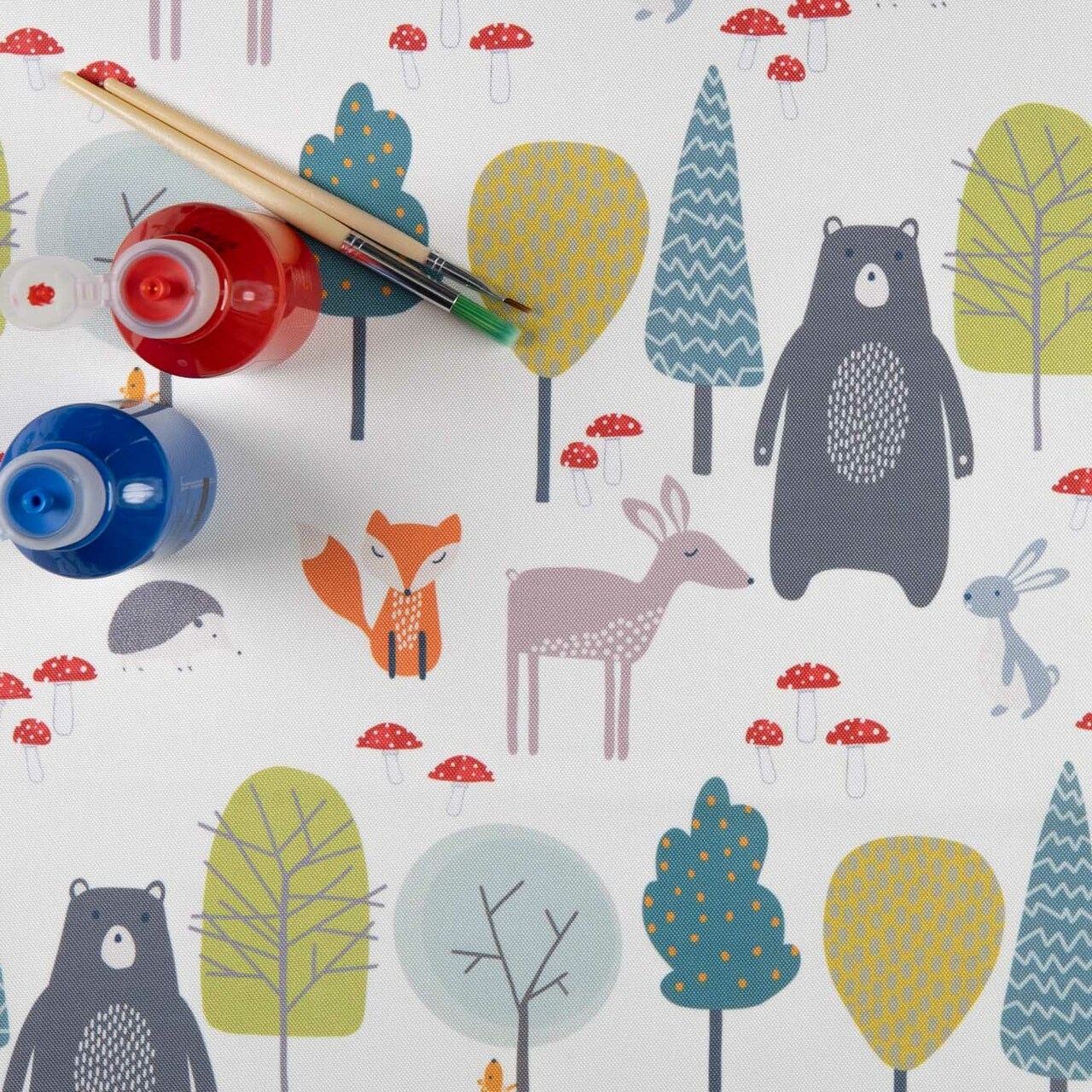 Celina Digby Luxury Children’s Animal Tablecloth – Woodland Friends Cream Large (135 x 220cm)