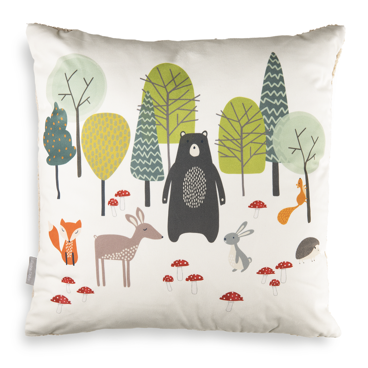 Celina Digby Luxury Children’s Animal Cushion – Woodland Friends Cream