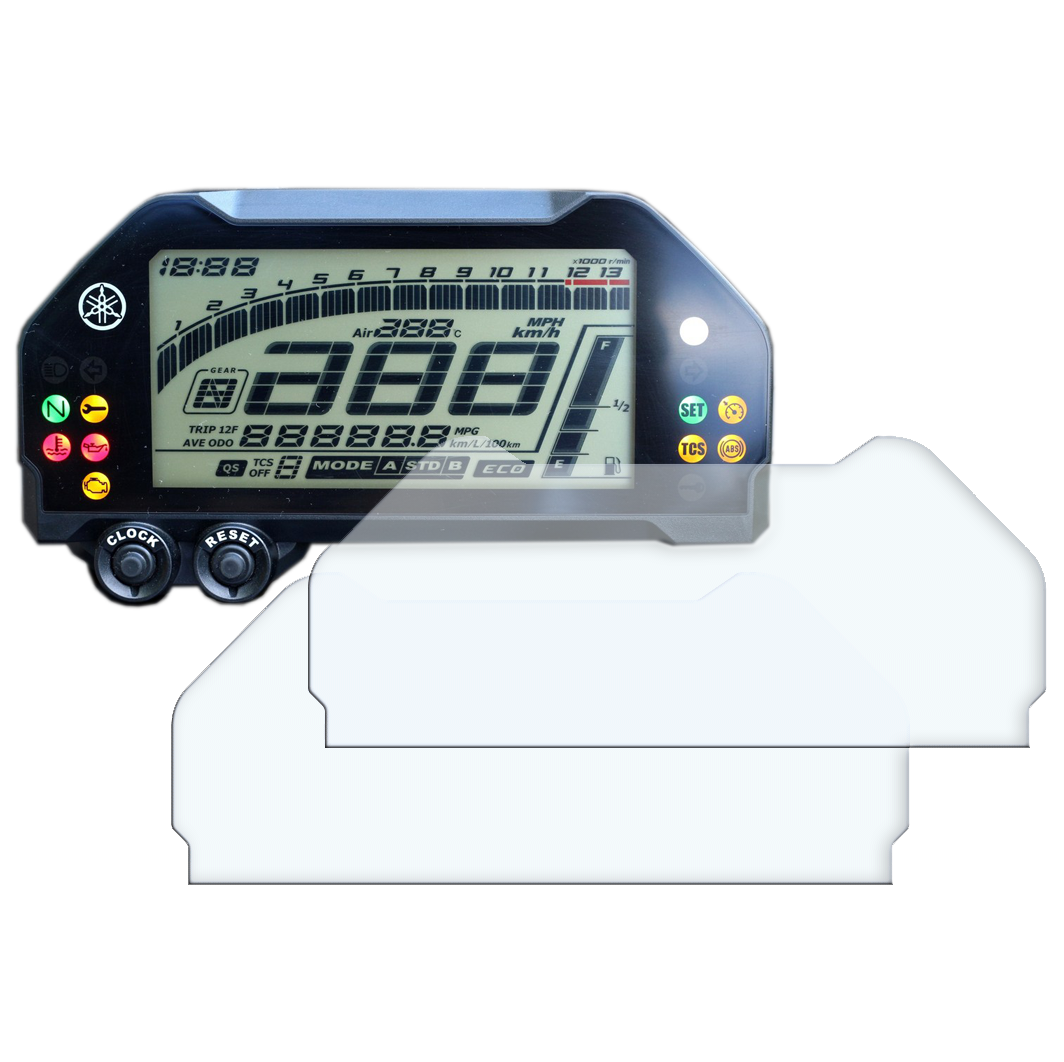 Yamaha MT-10 – FZ-10 – Niken (GT) Dashboard Screen Protector 2 x Ultra-Clear – Speedo Angels