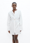 Cap Ferret Organic Cotton Poplin Kimono Dress in White Dove – S – S – Ethikel