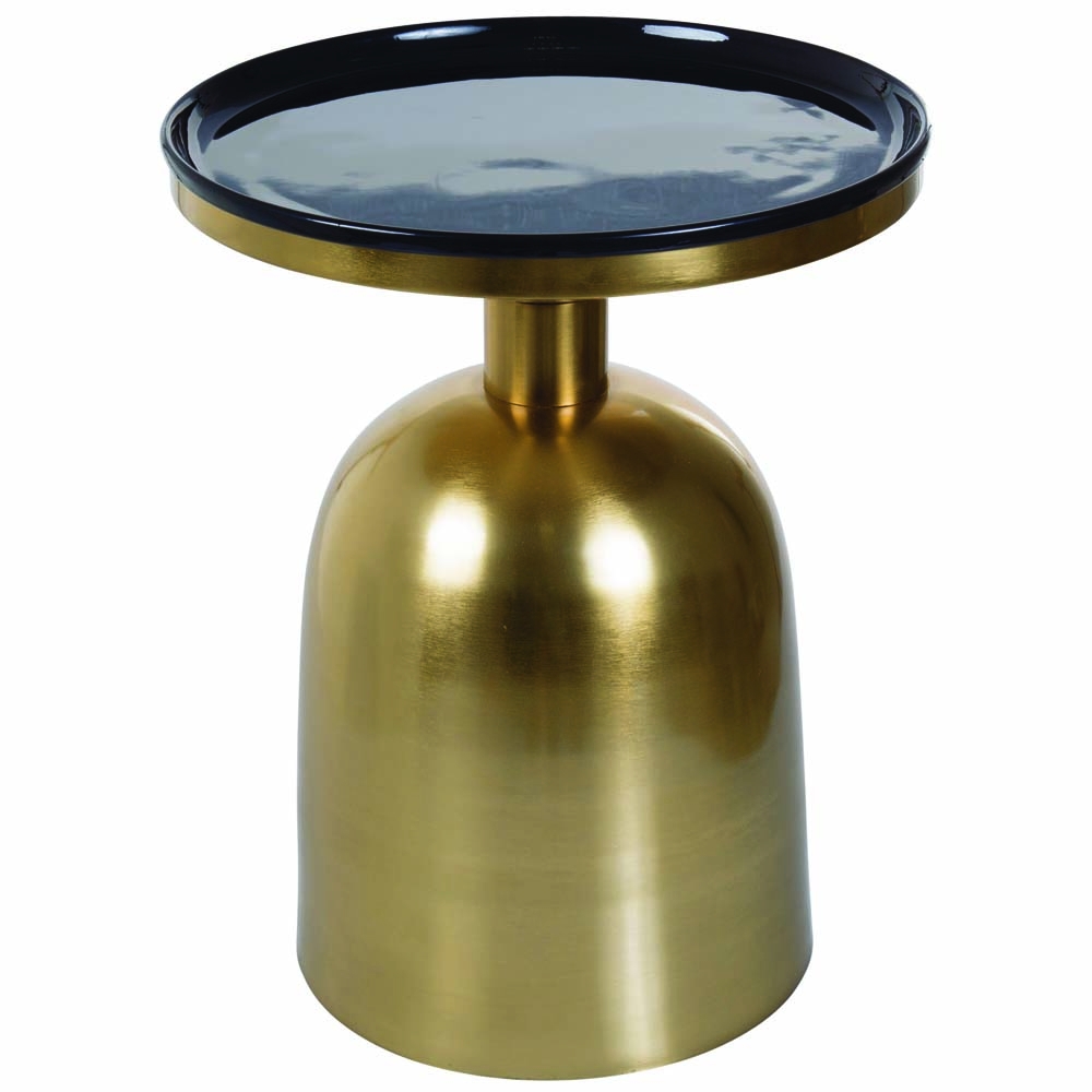 Zago – Ikon Side Table – Black & Gold – Brass / Black – Enamel / Iron –