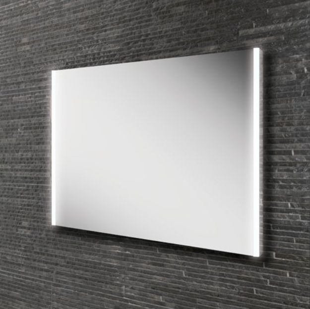 HiB Zircon – Rectangular LED Illuminated Bathroom Mirror – Zircon 80: H60 X W80 x D3.8cm – HiB LED Illuminated Bathroom Mirrors – Stylishly