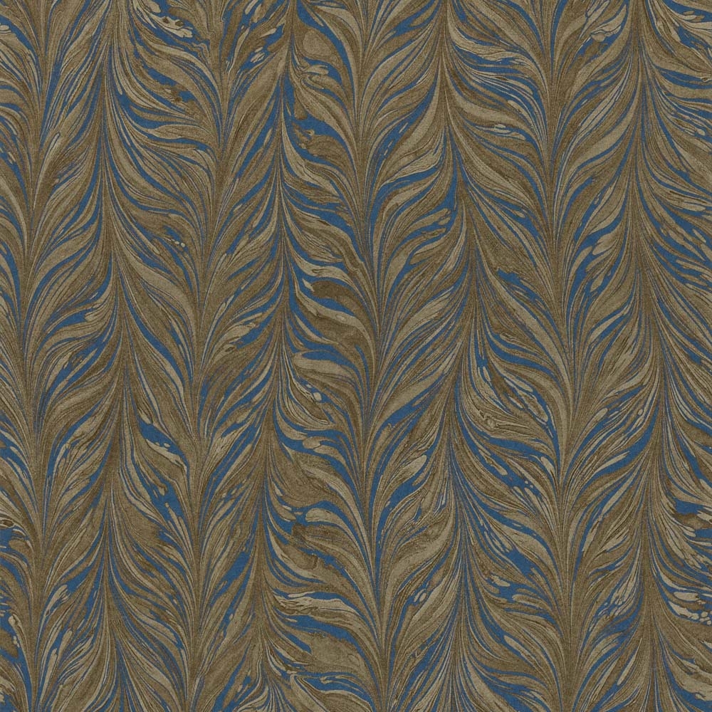 Zoffany – Quartz Ebru 311009 Wallpaper – Brown / Blue – Non-Woven – 52cm