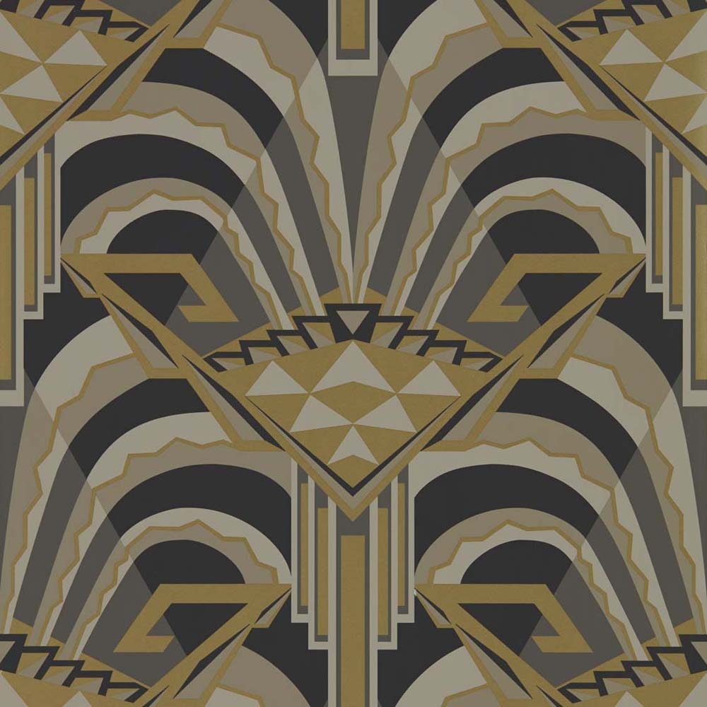 Zoffany – The Muse Conway 312744 Wallpaper – Black / Gold – Rotary-Printed – 68.6cm