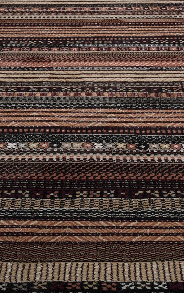 Zuiver – Nepal Rug – Dark – 160 x 235 – Brown / Black / Orange – Polypropylene Decolan / Viscose – 67cm