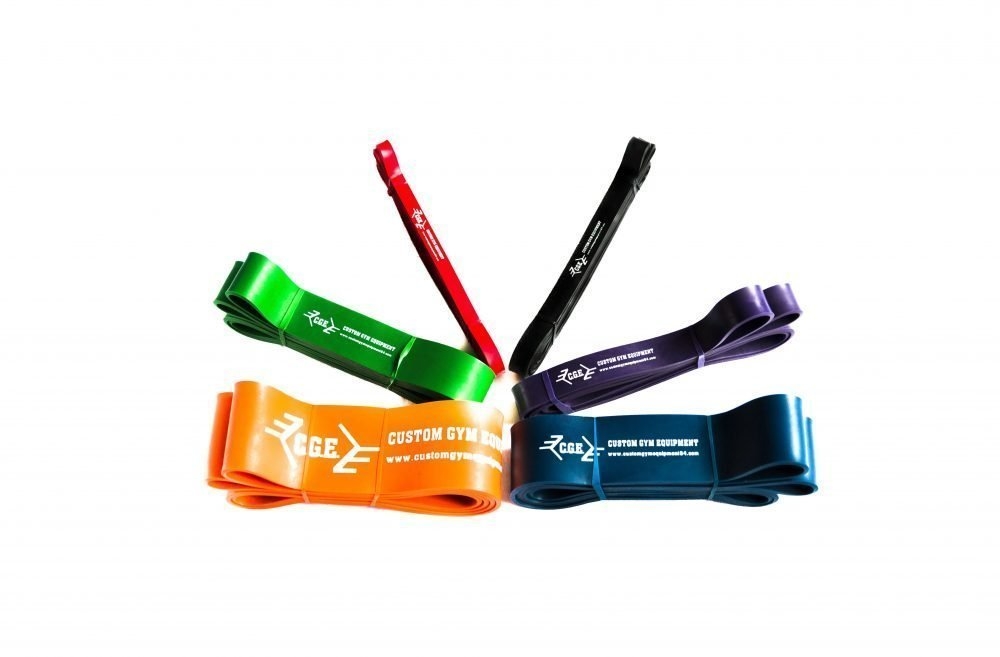 Set of 6 C.G.E Rubber Power Bands – Resistance Bands – Custom Gym Equipment