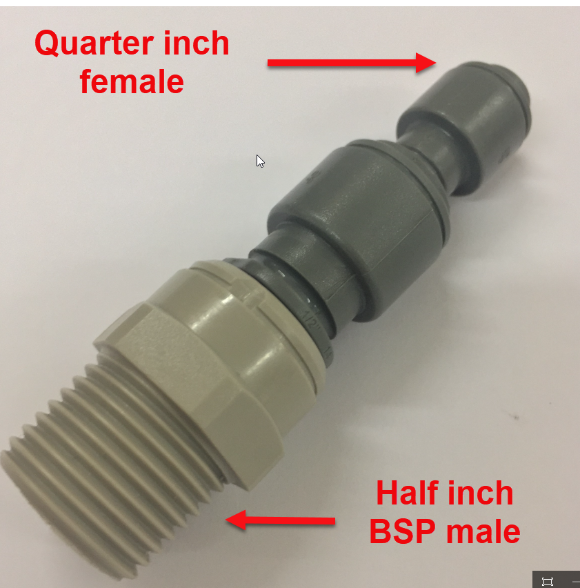 Half Inch Male to 1/4 inch Female Adapter Set AD-0.5-Inch