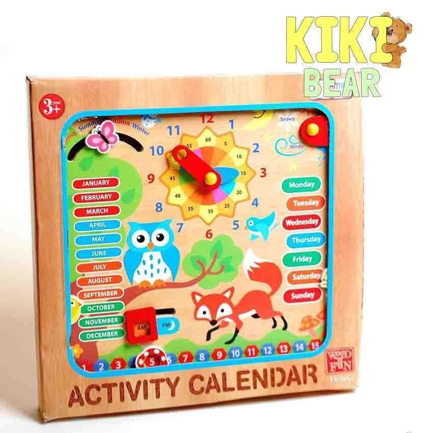 Ackerman Wooden Activity Calendar – Kiki Bear