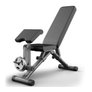 Adjustable Bench With Preacher Curl and Leg Extension – Benches – Custom Gym Equipment