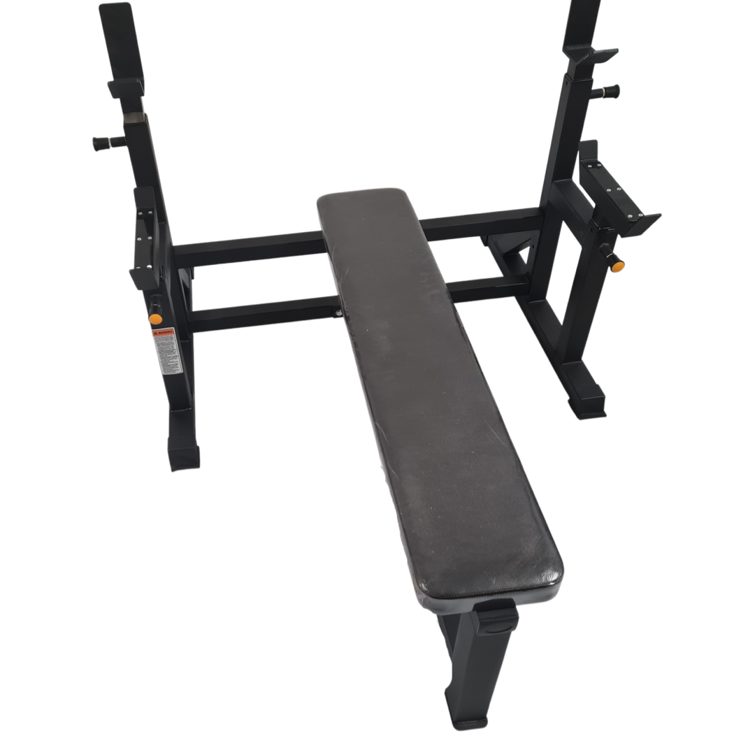Heavy Duty Commercial Adjustable Flat Bench with Spotters – SuperStrong Fitness