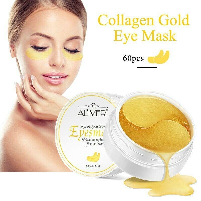 Aliver Under Eye Collagen Gold Eye Mask Patches Treatment for Dark Circles, Eye Bags, Puffy Eyes 60pcs pack – Aliver Cosmetics