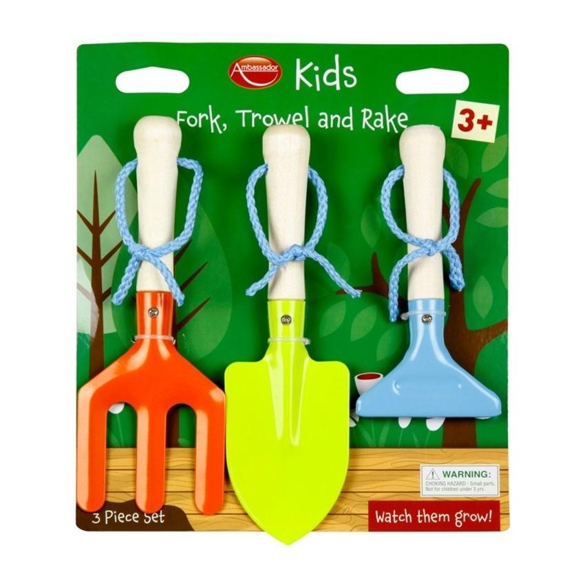 Ambassador Kids 3pc Wooden Handle Tools