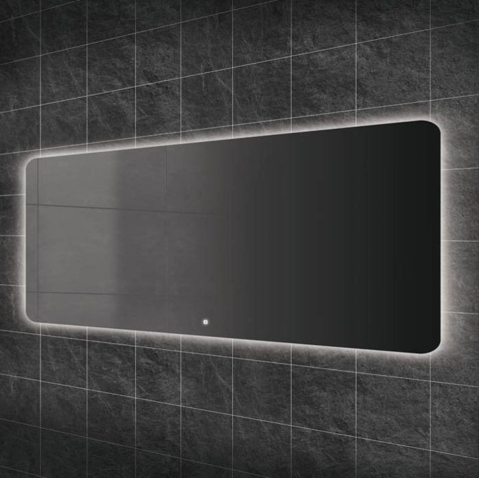 HiB Ambience – Rectangular LED Illuminated Bathroom Mirror – Ambience 140: H60 x W140 x D4cm – HiB LED Illuminated Bathroom Mirrors – Stylishly