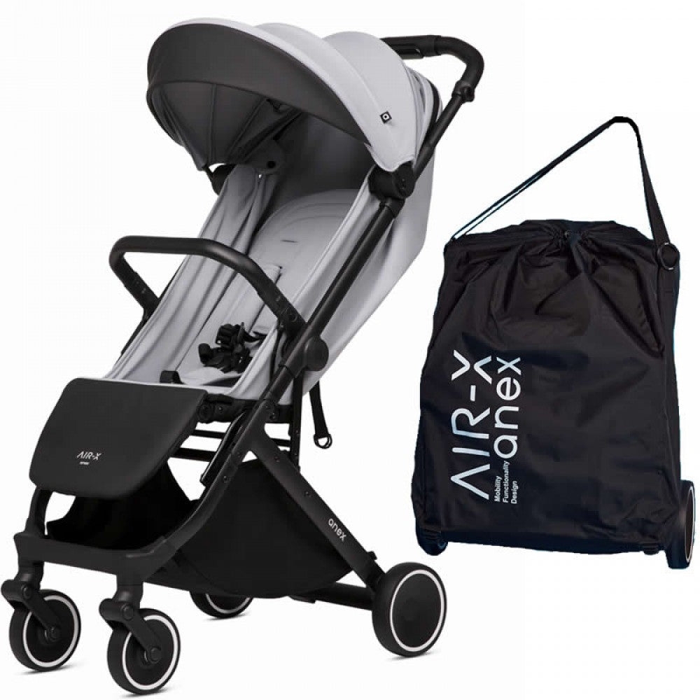 Anex Air-X Premium Compact Stroller with Carry Bag- Grey Mosquito Net – For Your Baby