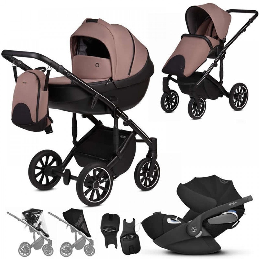 Anex M-Type 3 in 1 Travel System & Cybex Cloud Z Car Seat- Mocco – Sp26–Q-CLDZ None – Soho Grey – None – For Your Baby