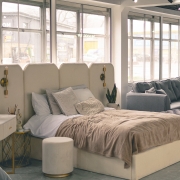 Anuka Panelled Bed with Lights, 6FT Superking – Luxury Bed Online