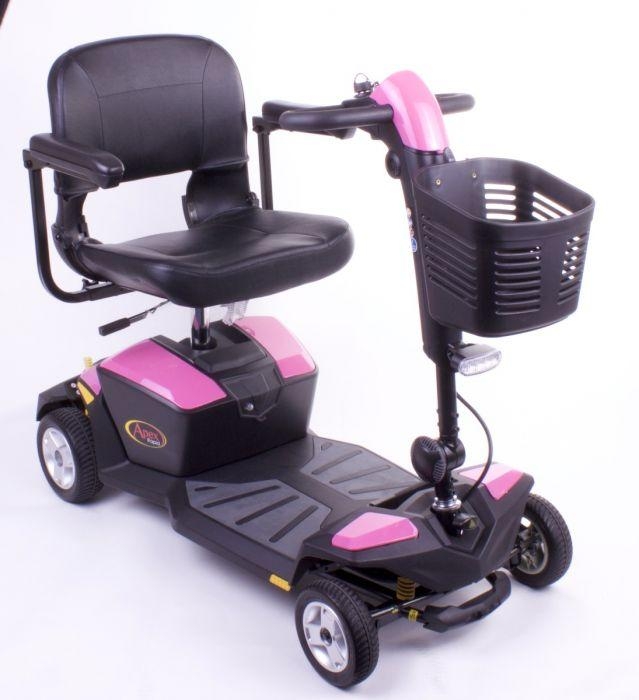 Apex Rapid Lightweight Portable Mobility Scooter – Pink