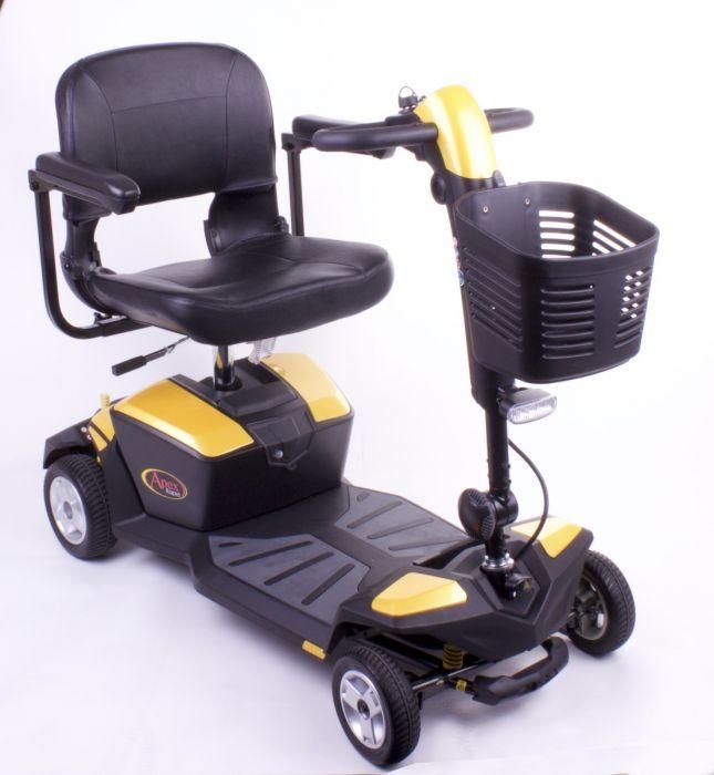 Apex Rapid Lightweight Portable Mobility Scooter – Yellow