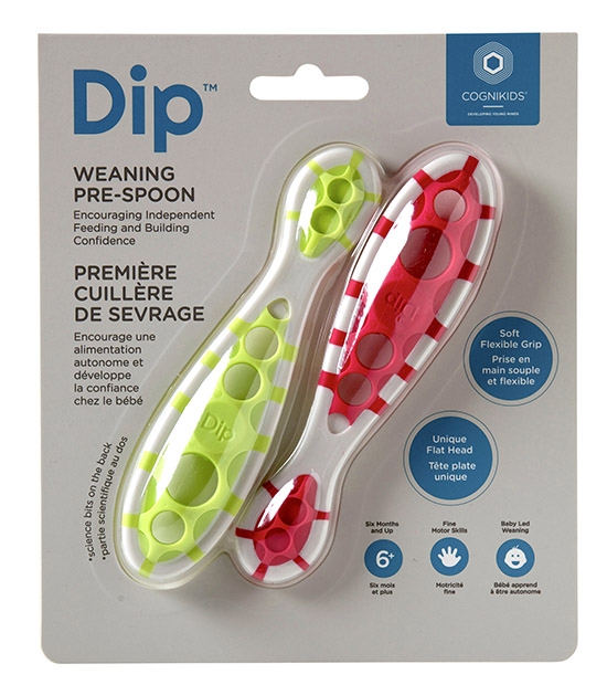Cognikids – Dip 2-Pack Apple/rose – Red / Green – Bpa Free Silicone