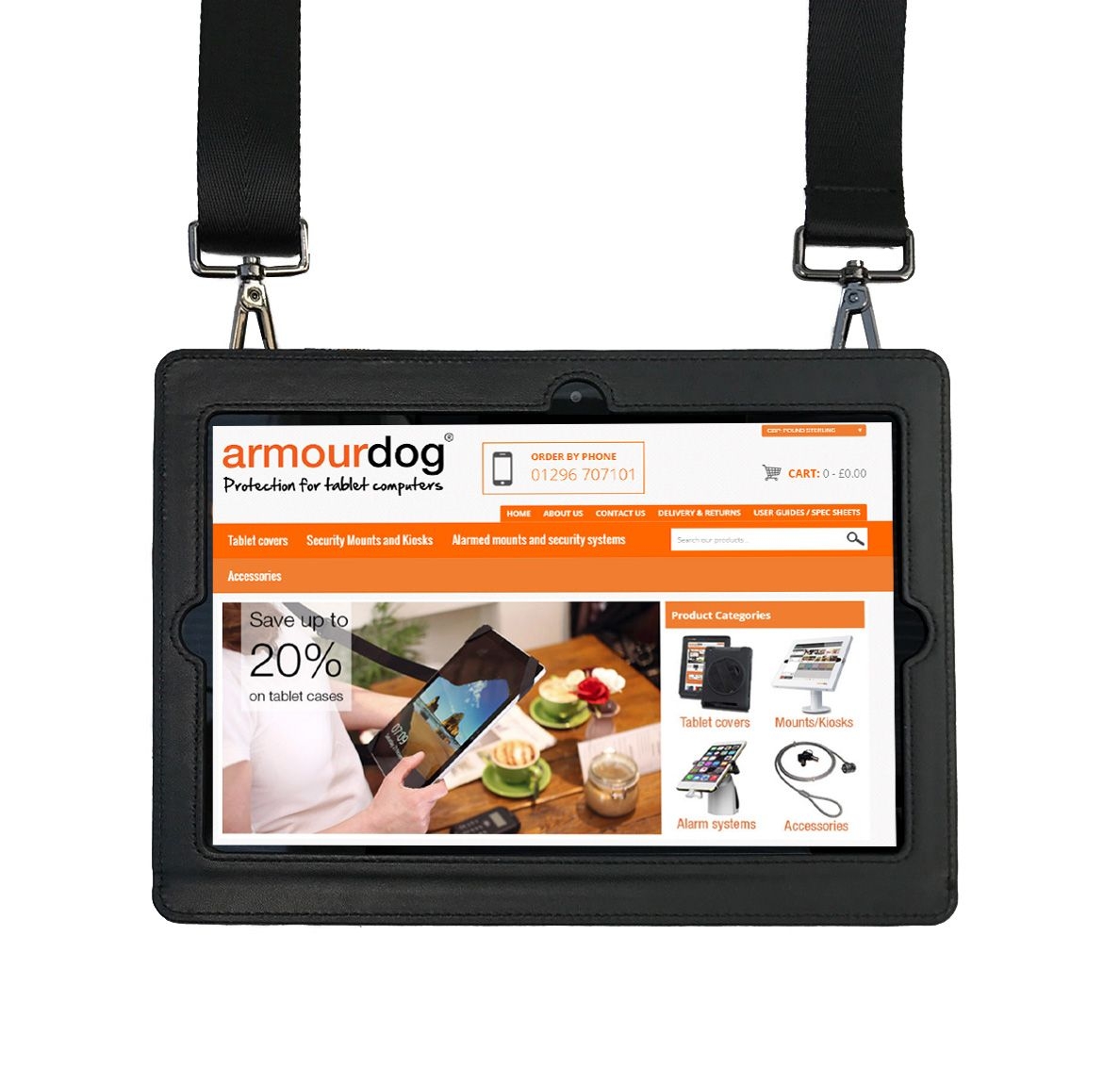 armourdog® hand and shoulder strap case for Lenovo E10 tablet