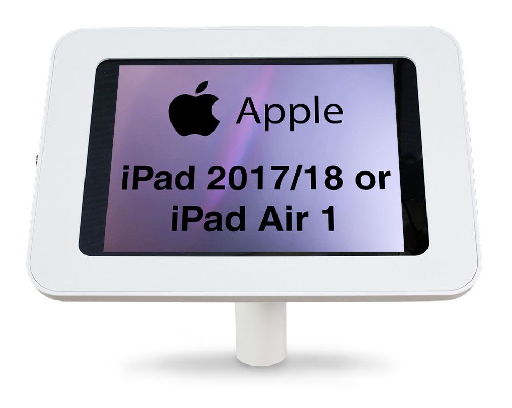 armourdog® LocPad anti-theft tablet kiosk for the Apple 2017/2018 9.7 iPad or iPad Air 1 – Camera and home button covered – 30° mount wall / desk moun