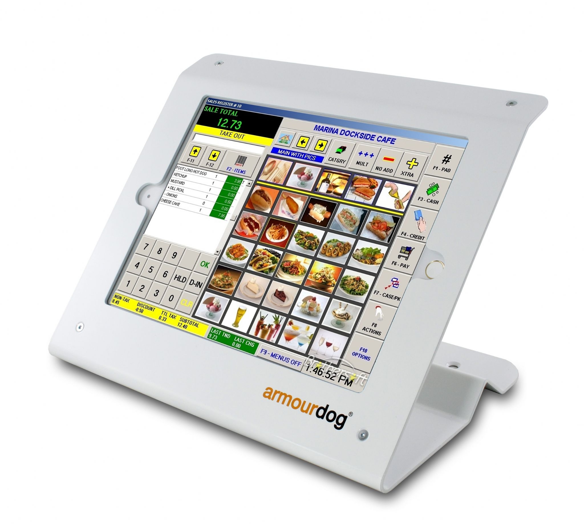 armourdog® secure tablet POS kiosk for iPad 10.2 in white