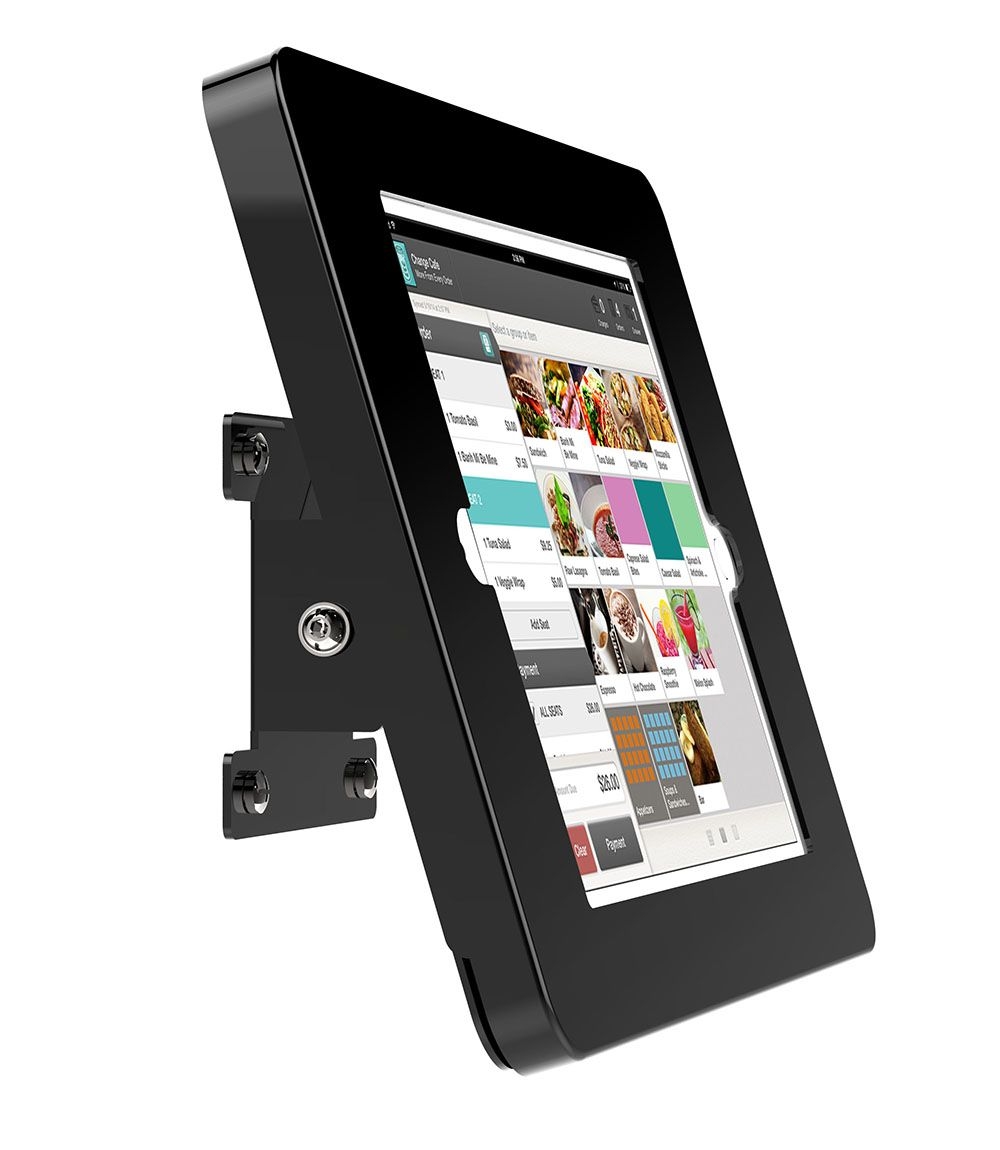 armourdog® wall mounted secure tablet POS kiosk for iPad 10.2 in black