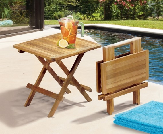 Square teak folding picnic table – Outdoor Furniture – LMC Trading