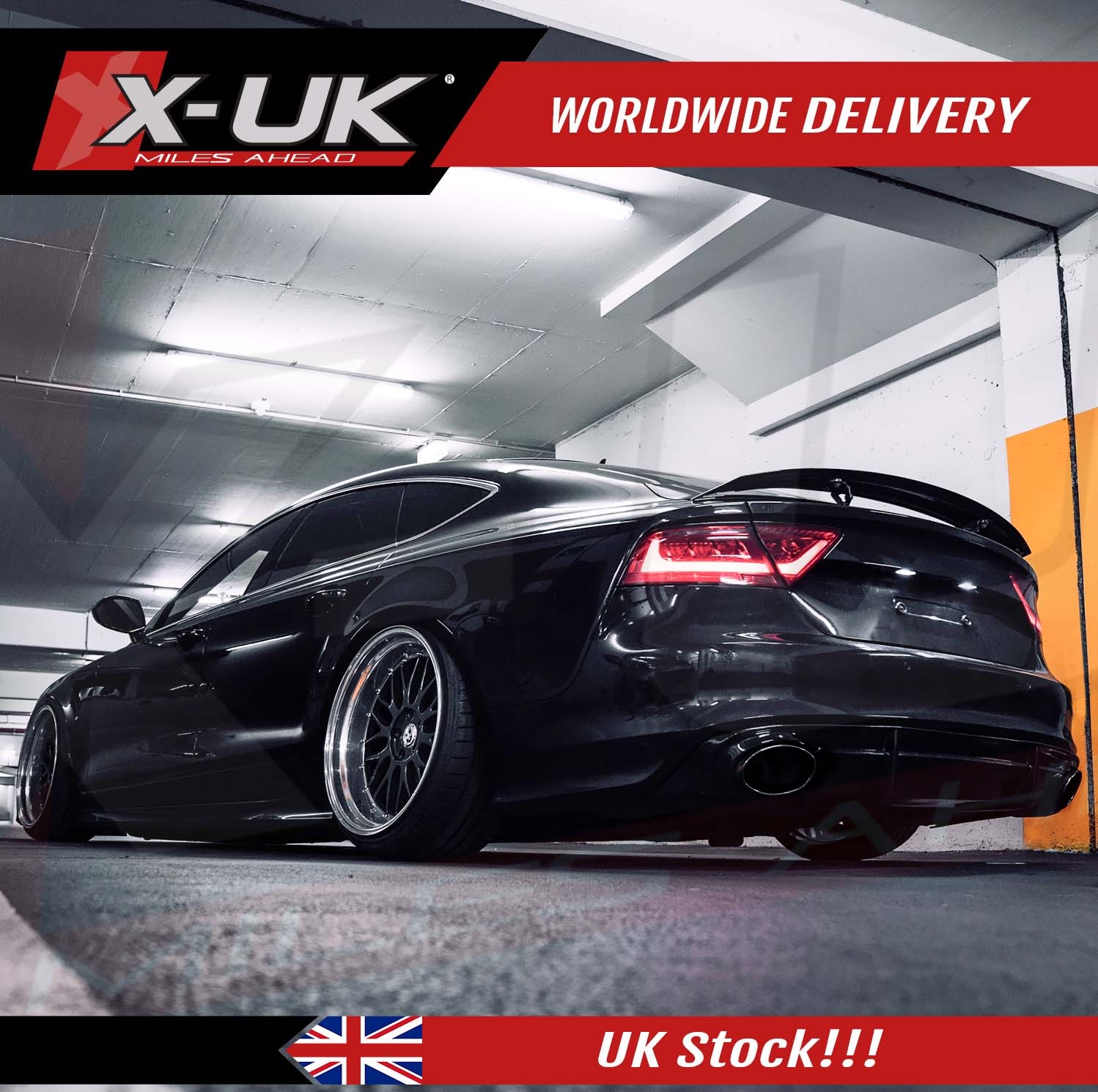 Rs7 Style Rear Diffuser For Audi A7 S-Line S7 Rs7 2011-2014 Black Frp Finish – X-UK Ltd