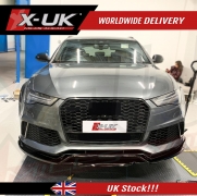 Audi Rs6 C7 Avant 2011-2014 Aero Kit Splitter Skirts Diffuser Rear Spoiler Rear Bumper Canards – Gloss Black Finish (Painted) – X-UK Ltd