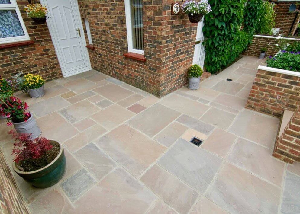 Autumn Brown 900x600mm Paving Stone Pack 22mm Calibrated Sawn Edge 18.5m² – Indian Sandstone – £20.49 Per M² – Infinite Paving