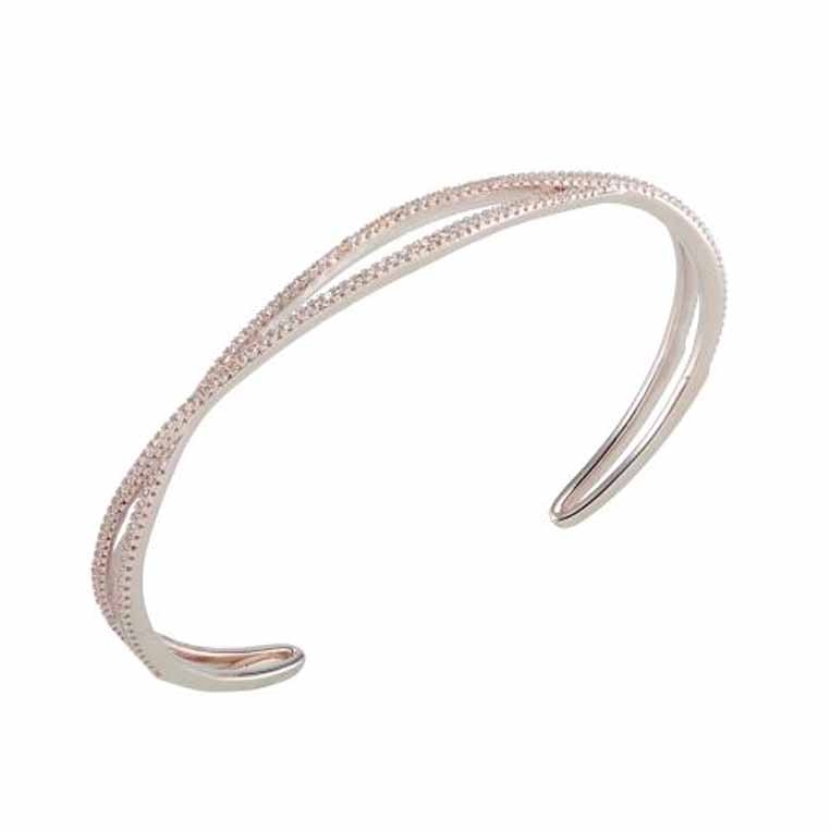 5th Avenue AV17996 Silver Bangle with Swarovski Zirconia