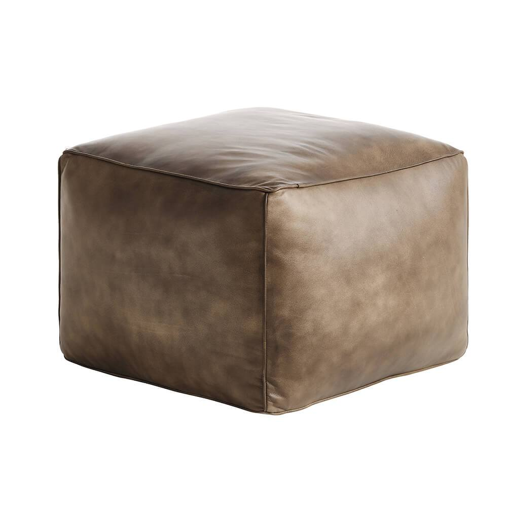 Memphis Patina – Buffalo Leather – Pouffe – Acumen Collection – Acumen Collection