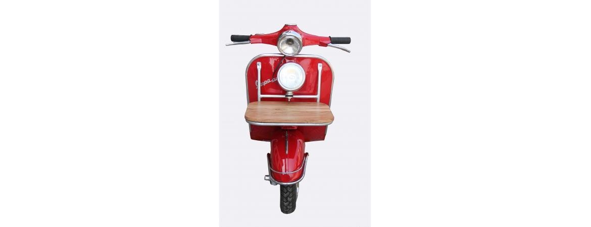 Red Vespa Wall Mounted Bed Side Table