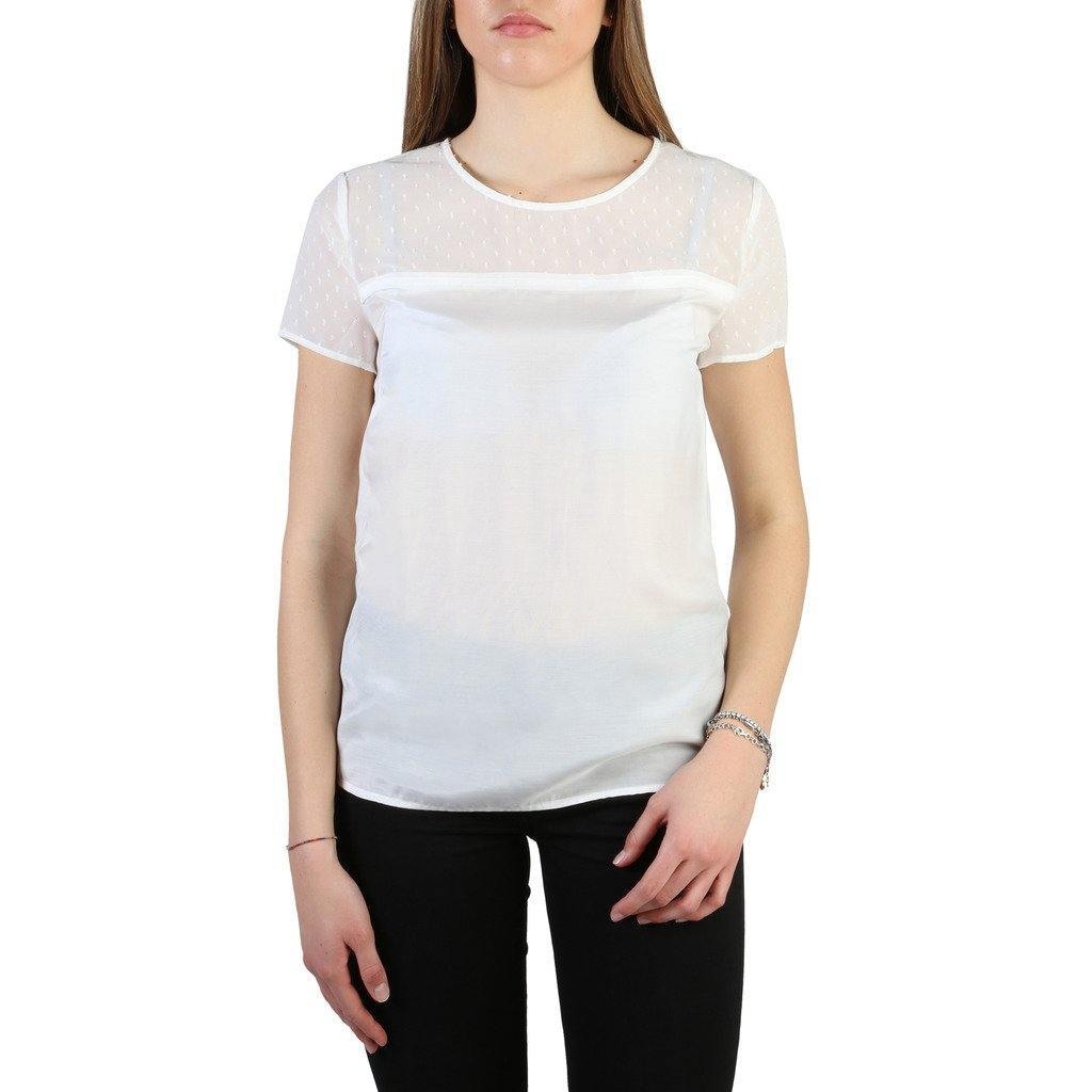 Armani Jeans Womens Short Sleeved T-Shirt With Rear Fastening In White – 3Y5H45_5Nzsz – White – 44 – JC Brandz