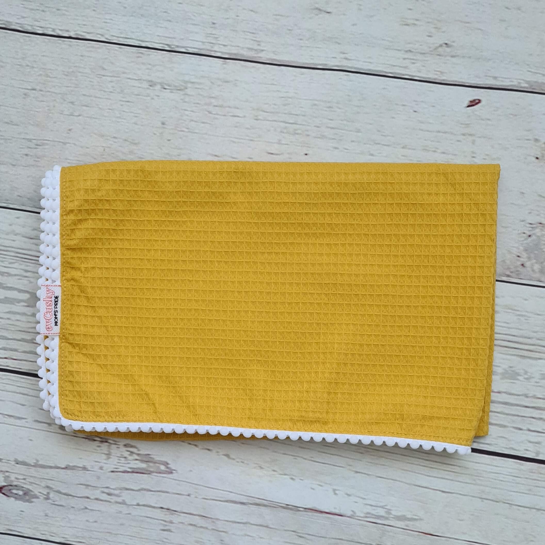 Swaddle Blanket 100% Cotton – Vivid Mustard – evCushy