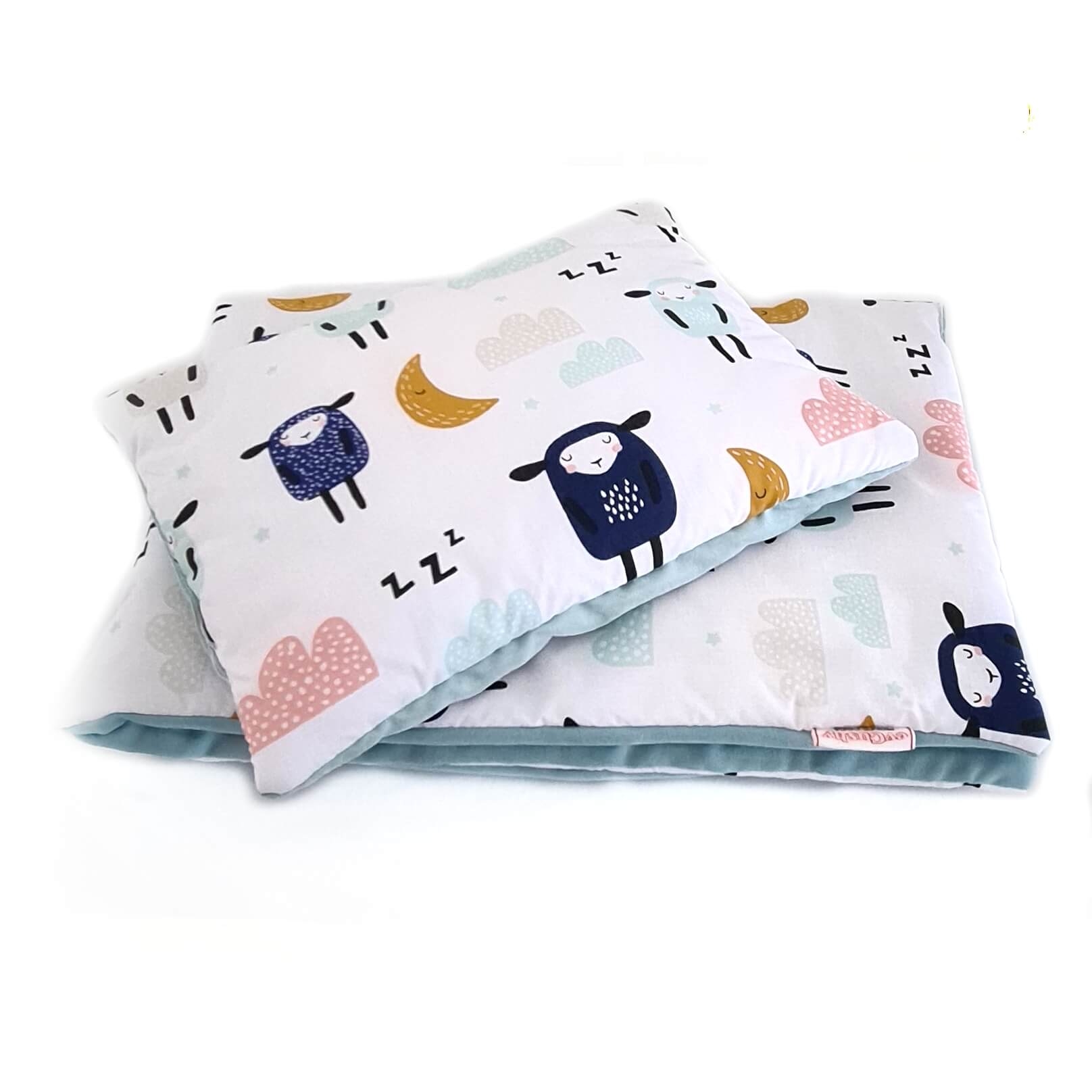 Baby Bedding With Filling- Double-Sided ‘M’- Premium Baa Baa Sleep Sheep – evCushy