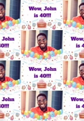 Balloons Birthday Cake Cupcake Photo Upload Wrapping Paper