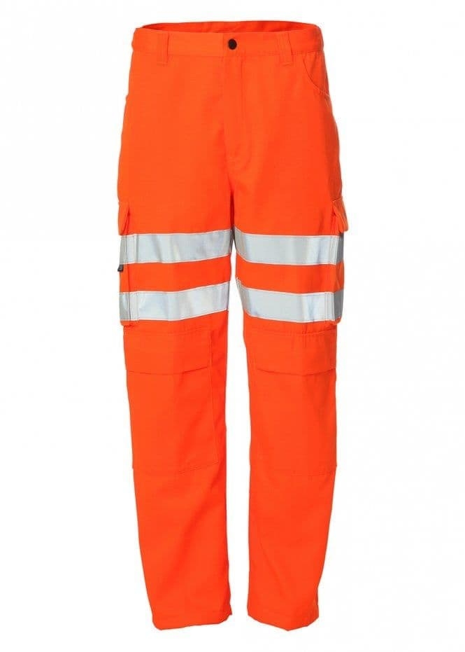 Ballyclare Men’s High Visibility Heavyweight Trousers – Regular – 28 – High Visibility – PPE – Taft Safety Store
